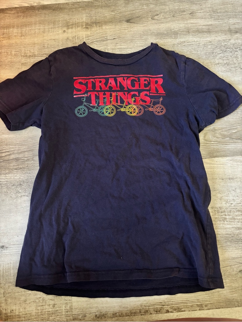 Stranger Things Kids Navy Graphic Tee - Red Logo